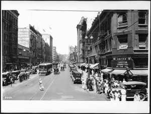 View of Broadway looking north from 3rd Street, Los Angeles, ca.1924