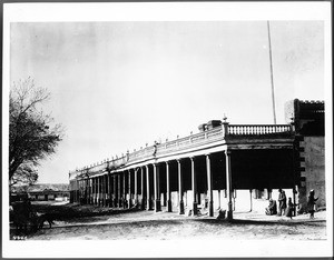 Old governors' palace in Santa Fe, New Mexico, ca.1886-1888