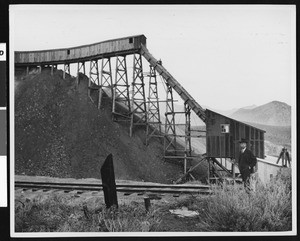 View of the Chollar mine dump in Gold Hill, Nevada, ca.1900