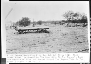 Flood damage resulting from San Gabriel fire, 1924