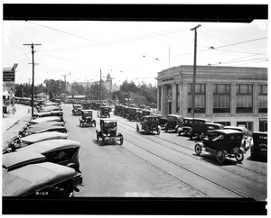 Pacific Avenue looking south in Redondo Beach, showing the American Bank Building, ca.1924