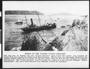 Wreck of the tanker, "Lyman Stewart"