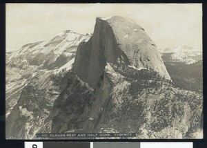 View of Clouds Rest and Half Dome in Yosemite National Park, ca.1920