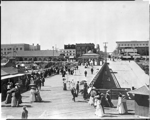 View of Long Beach from the pier, Los Angeles, ca.1910