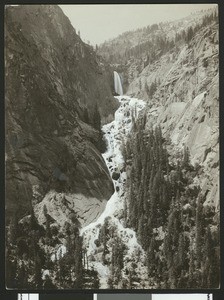 View of Illilouette Falls in Yosemite National Park, ca.1900