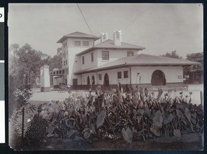 Exterior view of the Santa Fe Depot, Stockton, ca.1900