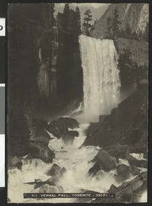 View of Vernal Falls in Yosemite National Park, ca.1920