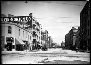 View of Los Angeles Street north from Third Street in downtown Los Angeles, ca.1918