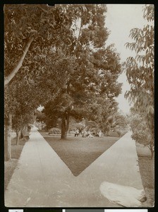 People posed in Flat Iron Park in Santa Ana, ca.1905