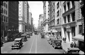 View of Spring Street looking north from 6th Street, Los Angeles, ca.1924