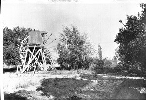 Water wheel of Zanja Madre on the Vejar Ranch, Los Angeles