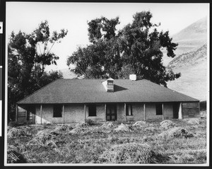 View of the Ontiveras adobe on Santa Maria Creek, 1937