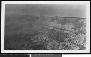 View of a canyon wall in the Grand Canyon, Arizona, 1900-1940