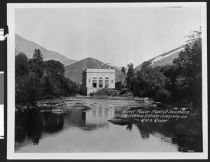 Southern California Edison Company water power plant on the Kern River, ca.1930