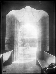 East doorway of church at Mission San Buenaventura, California, ca.1903