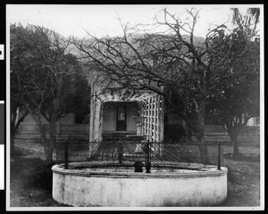 Remains of the old J.P. Bernal adobe on the F.E. "Lucky" Baldwin ranch in Pleasanton, ca.1937