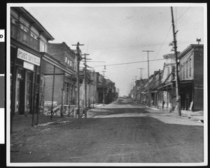 Deserted street in Virginia City, Nevada, ca.1930