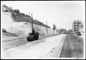 North Sprint Street looking from Temple Street, showing paving