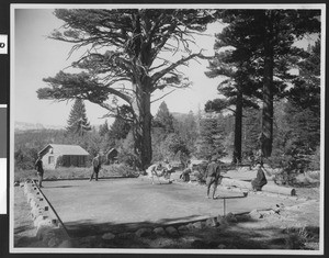 Croquet being played at Camp High Sierra at an altitude of 8,000 feet, June 1929