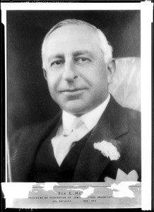 Portrait of Ben R. Meyer, the president of the Federation of Jewish Welfare Organization from 1913-1915