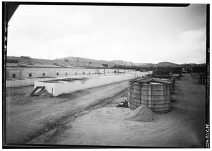 Los Angeles Olive Grower's Association, showing cylindrical tanks, Sylmar, before October 19, 1932