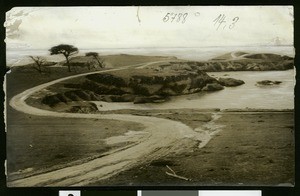 Road along the Monterey coastline, ca.1900