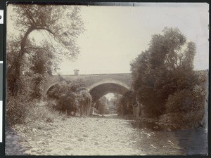 "The new concrete bridge" in Los Gatos, California, ca.1900