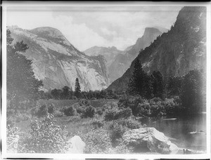 North Dome and Half Dome in Yosemite National Park, ca.1900