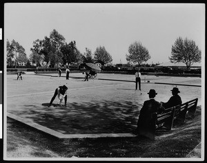 Exposition Park (formerly Agricultural Park) croquet courts, 1920-1930