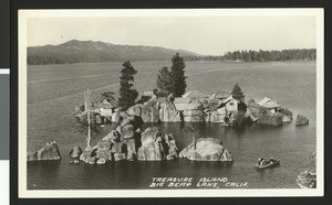 View of Treasure Island at Big Bear Lake, ca.1930