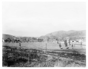 Panoramic view of Highland Park looking northeast from Pasadena Avenue between Avenue 40 and Avenue 41, ca.1880-1888