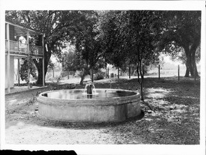 Artesian well at an old adobe ranch house, South Pasadena, ca.1884-1886