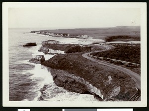 Birdseye view of Cliff Drive in Santa Cruz, ca.1900