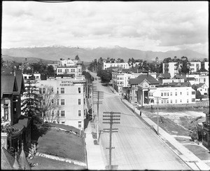 View of Grand Avenue looking northeast from 4th street, Los Angeles, ca.1913