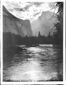 Moonlight on the Merced River in Yosemite National Park, California, 1901