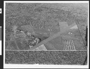 Model of a camouflaged military installation and runway during World War II, ca.1939