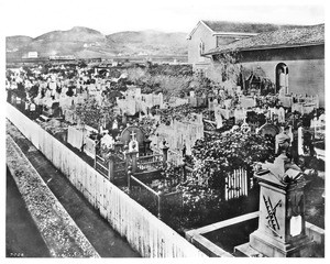 Cemetery at the Mission Francis de Asis (Dolores), San Francisco, ca.1865