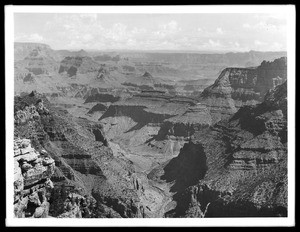 The Grand Canyon, grand view looking east from Bright Angel Hotel, 1900-1930