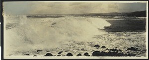 Waves crashing on the beach at Seaside, Oregon