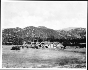 Exterior view of the ruins of Mission San Antonio de Padua from a distance, ca.1900