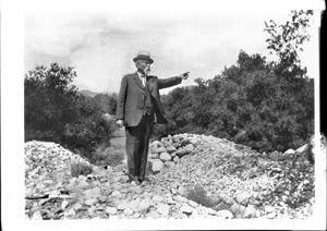 Spot where gold was first discovered in California, Placerita Canyon, 1931