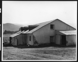 View of an adobe on Rancho Cañada de los Osos in San Luis Obispo County on Morro Bay, 1938