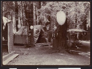 Camping scene on the Russian River in Healdsburg