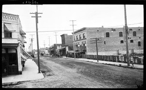 View of an unidentified street in Wilmington showing the sediments left over from the flood, ca.1920