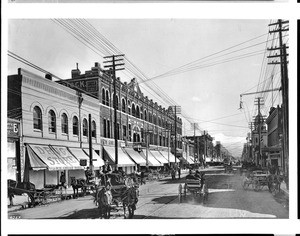 Third Street in San Bernardino looking east, ca.1905