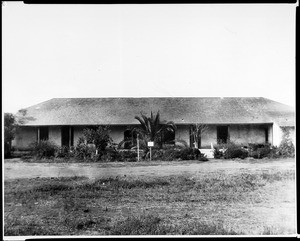 Exterior view of the Lopez adobe in Old Town, San Diego