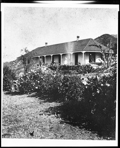 Exterior view of Dr. Benjamin B. Briggs' House on Crescenta Terrace, ca.1885