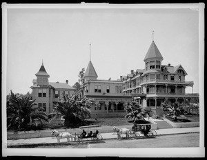 Exterior view of the Bellevue Terrace Hotel, ca.1890-1895