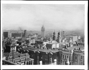 Birdseye view of San Francisco, looking east from Hopkin's Art Institute, ca.1905