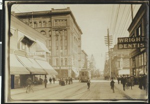 View down Washington Street in Portland, Oregon